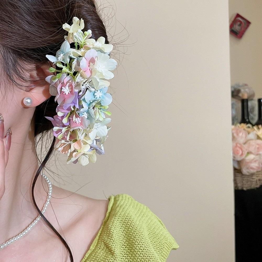 Colorful Flower Hair Stick Fairy Bride Hair Accessories Headwear Thai Hair Fork  Girls