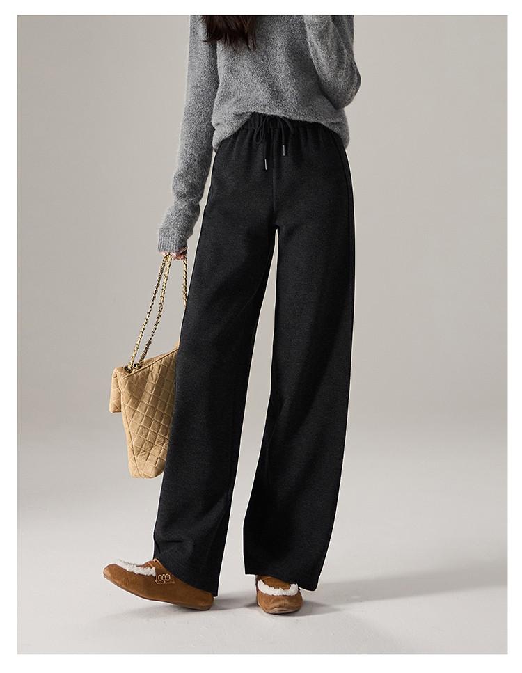 Women's Winter Thickened Casual Wide Leg Pants
