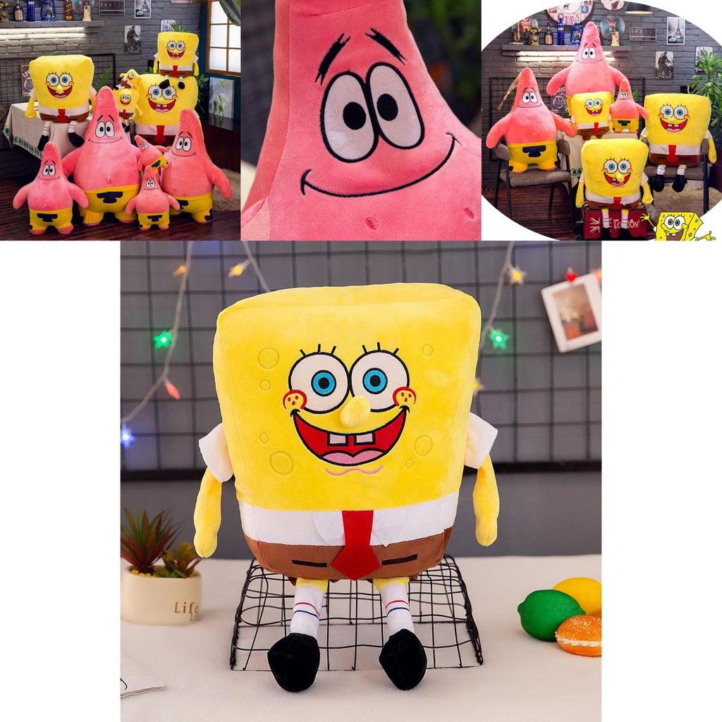 High Quality Spongebob Patrick Star Plush Toy Cute Kawaii Cushion Kids Gift
