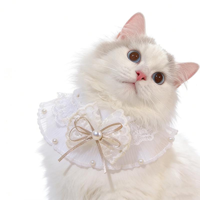 

Pet Collar & Bandana Set: Cat & Dog Bib Accessories S (17+25CM strap)