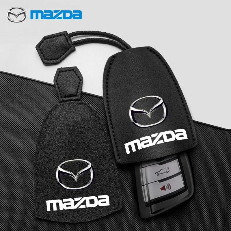 Husa Capac Cheie din Piele cu Logo Mașină Geantă Chei Auto Carcasă Breloc Accesorii Auto Pentru Mazda 3 6 CX-3 CX-5 CX-7 CX-9 CX3 CX5 CX7 CX9