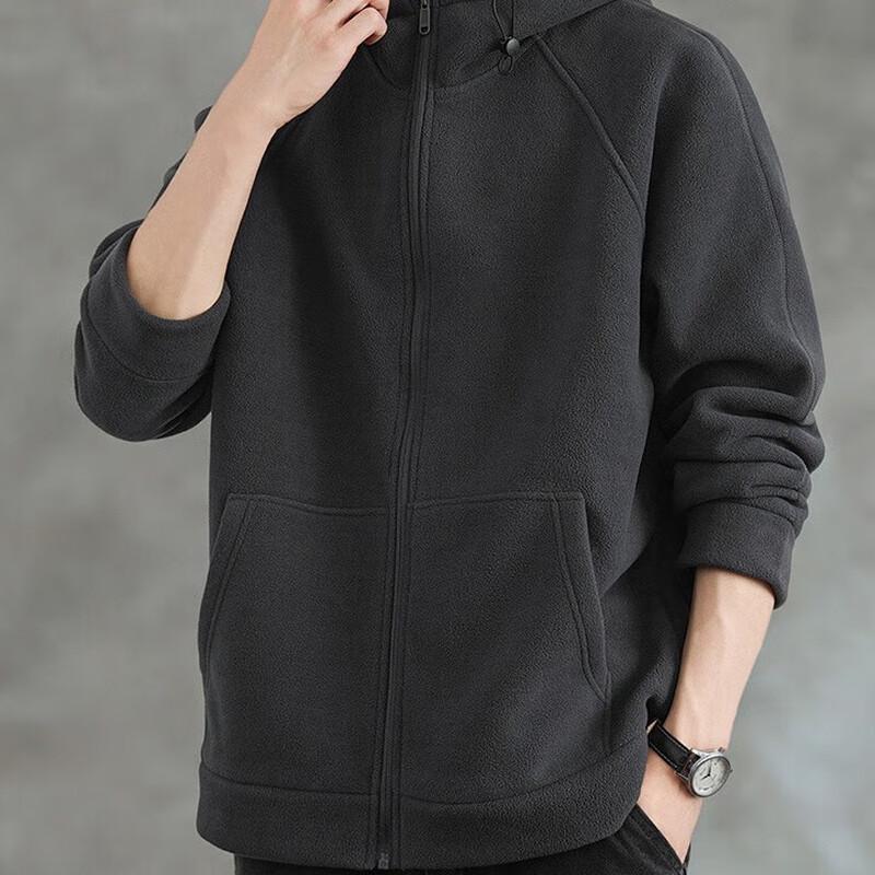 JEEP SPIRIT Men's Hooded Fleece Cardigan Sweatshirt
