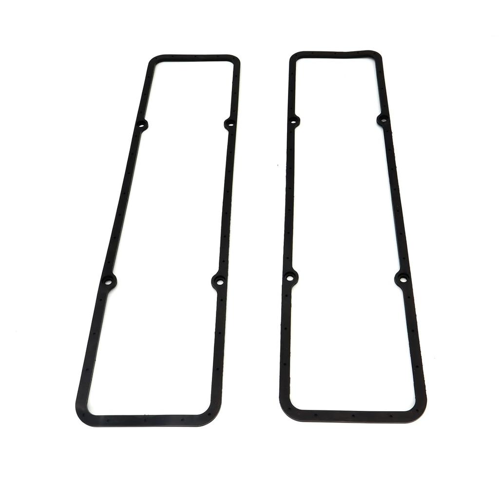 Small Block SB Chevy Valve Covers Set SBC Steel Core Rubber Valve Cover Gaskets 7484BOX Compatible with Chevy 350 305 283 327 400 383 302 307 SBC