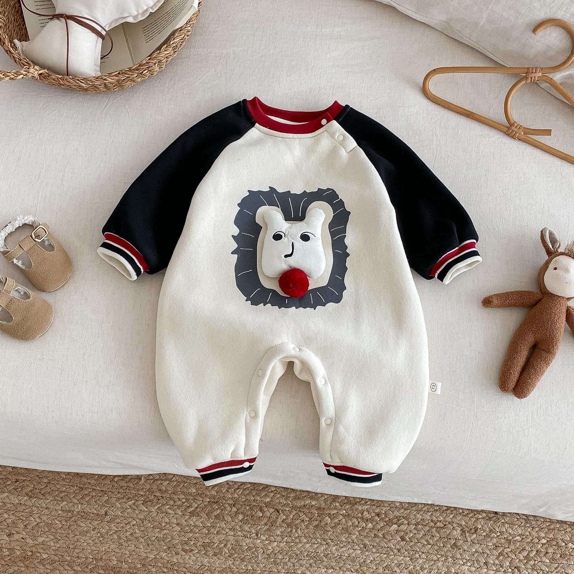 

Зимний флисовый детский ромпер 2025: Рукава в стиле пэчворк для новорожденных 90