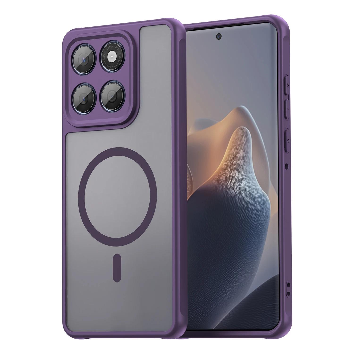 

Чохол для Motorola Edge 60 Fusion Magsafe Обкладинка Для Moto Edge 60 Pro Матовий Прозорий Магнітний Бездротова Зарядка Ударостійкий Funda For Edge 60 Pro