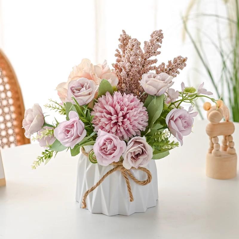 Indoor Artificial Flower Bouquet Decor for Office or Living Room