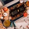 Hello Fall Maple Leaf Entrance Doormat Decor Carpet  Living Room Autumn Harvest Bathroom Non-slip Floormat Thanksgiving Decor