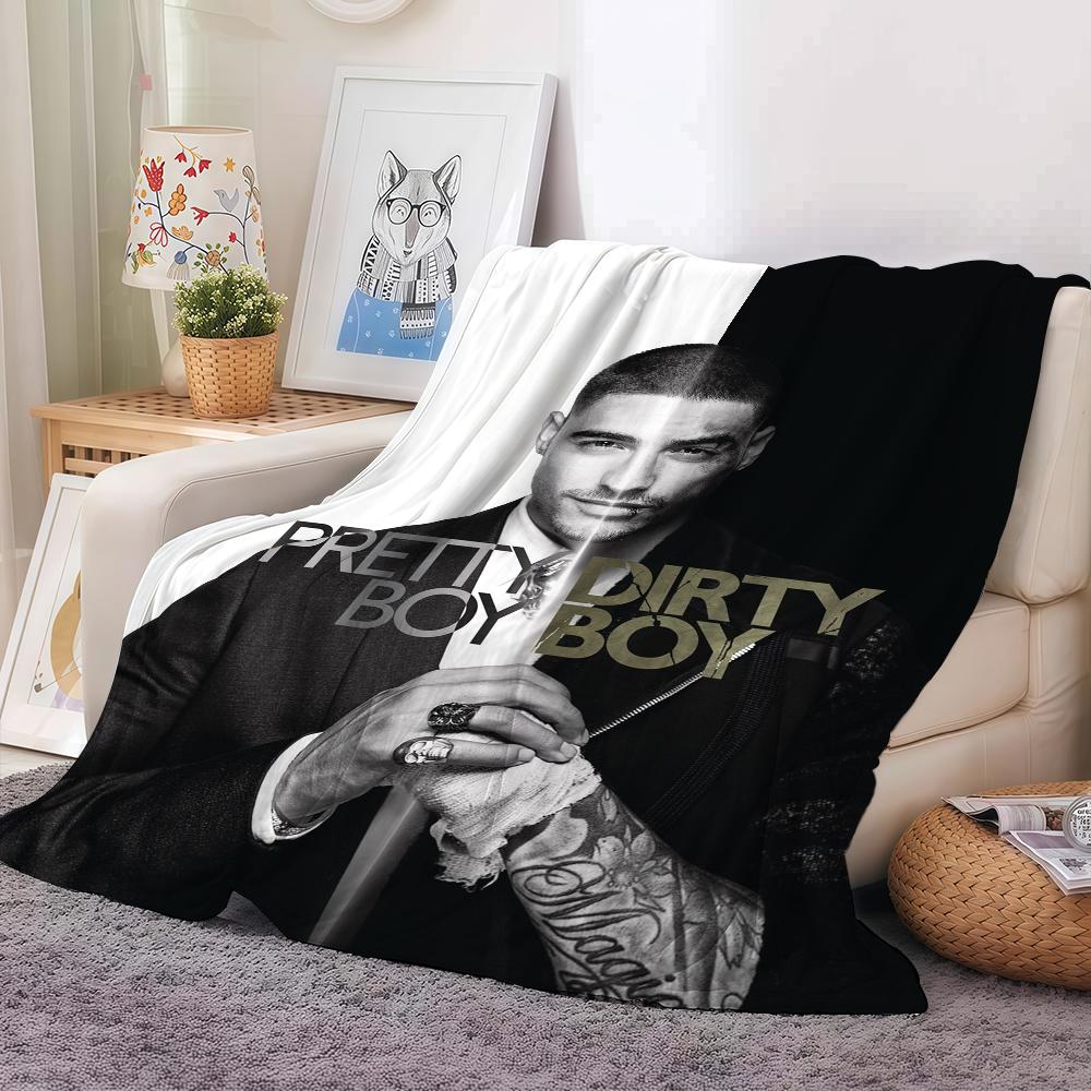 

Classic Singer M-Maluma Muisc Blanket Warm And Soft Suitable For Bedroom Living Room Sofa Bed Office Travel Camping 75cmx90cm