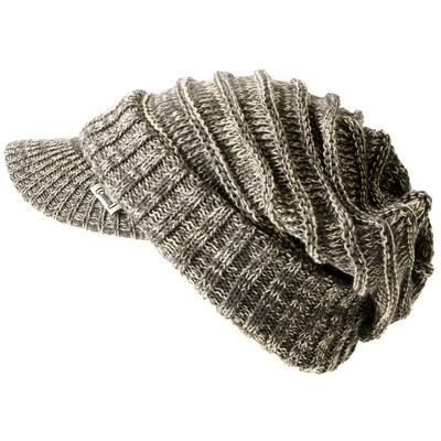 Strickmütze mit Krempe, Kälteschutz, Golf [CHARM] (Einheitsgröße/Unisex/Mixed Schwarz) Damen Herren (Strickmütze/Casquette)