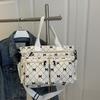 Bowknot Print Women's Shoulder Bag Large Capacity Commuting Handbag Underarm Tote Bag  School