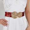 All Matching Cincher Elastic Corset Belt Female Blingbling Corset Shining Waistband Waist Decorative Belt for Dresses