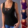 New Cross-exposed Chest Sleeveless Tight-fitting Sexy Primer Top Strap Sleeveless T-shirt Women