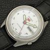 AUTOMATIC VINTAGE SEIKO 5 JAPAN 7005A MENS ARABIC WHITE DIAL WATCH A702440-5 R124-a702440