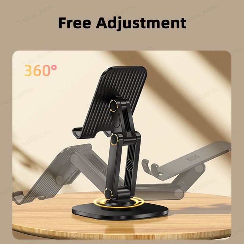 360° Rotatable Foldable Desktop Mobile Phone Stand Live Broadcast Lazy Tablet Support Frame For iPhone 15 Huawei Xiaomi iPad