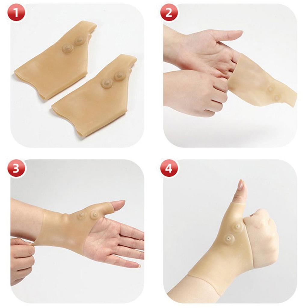 1 szt. Wsparcie nadgarstka Sportowa osłona dłoni Trwałe Fitness Paski magnetyczne Rękawice silikonowe do terapii magnetycznej Rękawice ochronne na nadgarstek