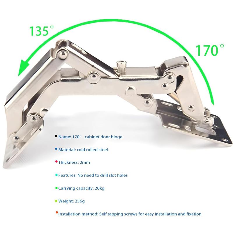 Adjustable Steel Cabinet Hinges 130-170 Degree Hydraulic Soft Close Hinges Kitchen Cupboard Doors Hinge Furniture Hardware