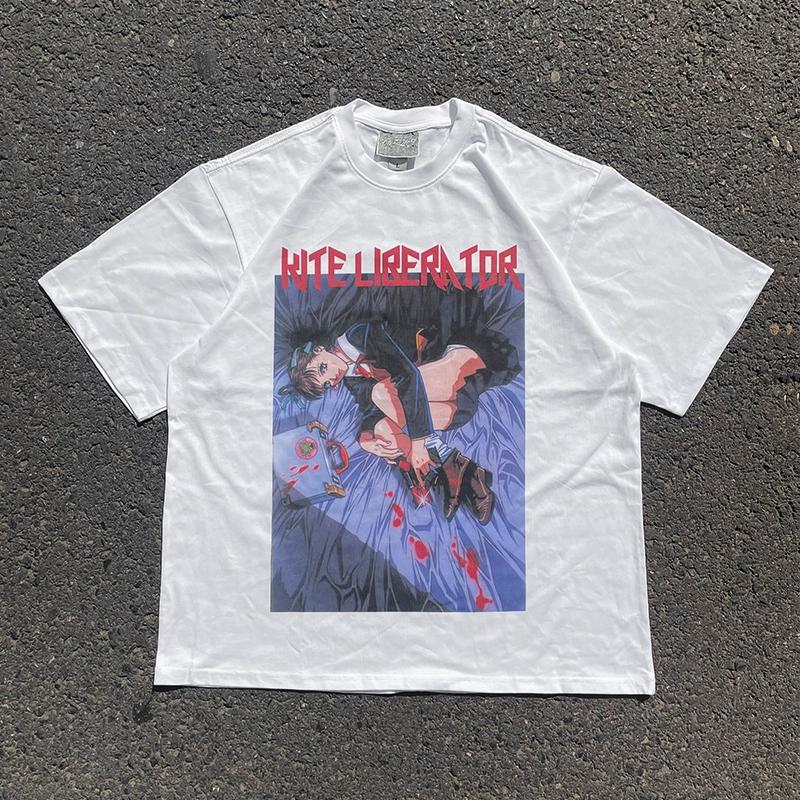 

Womens TShirt Tees Summer Cotton Graphic Y2k Streetwear Oversized Harajuku Short Sleeve Tops Fashion Korean Popular Clothes S