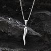 Vnox Stainless Steel 2pcs Necklaces For Men Boys, Two Style Chains Cool Italian Horn Pendant, Talisman Protection Gifts To Teen