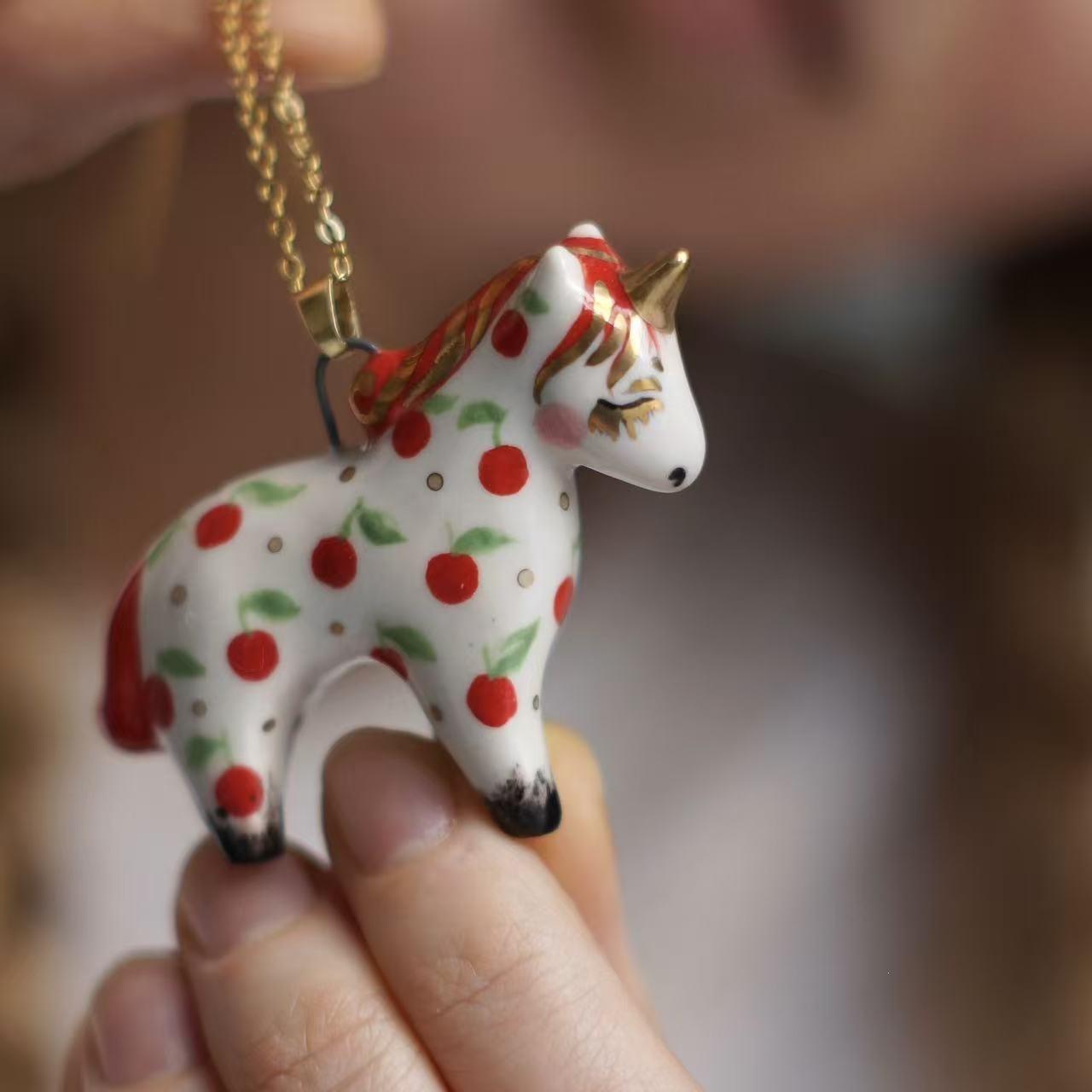 

Unicorn Necklace Light Luxury Design Mother S Day Gift Niche Necklace Copper Plating