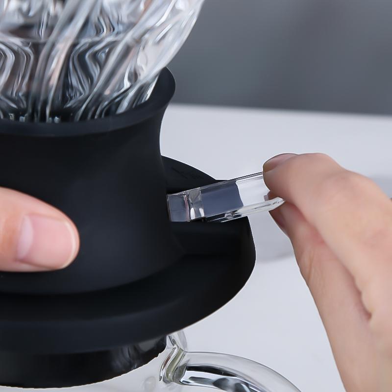 Brand New And High Quality Adjustable Coffee Dripper Coffee Filter Glass With Funnel Coffee Filter Tray