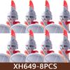 8 Pezzi Figure di Soldati di Castello Medievale Blocchi da Costruzione Militare Romano Teutonico Cavaliere Ospitaliere Templare Guerriero Fanteria Mattoncini Giocattolo Regalo
