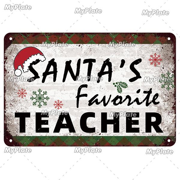 [MyPlate] Christmas Metal Sign Vintage Tin Sign Bar Decorative Plaque Home Decor Bar Wall Sticker Party Poster Gift
