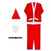 Xmas Christmas Costumes Red Velvet Cosplay Costumes New Santa Claus Coat  for Men Women