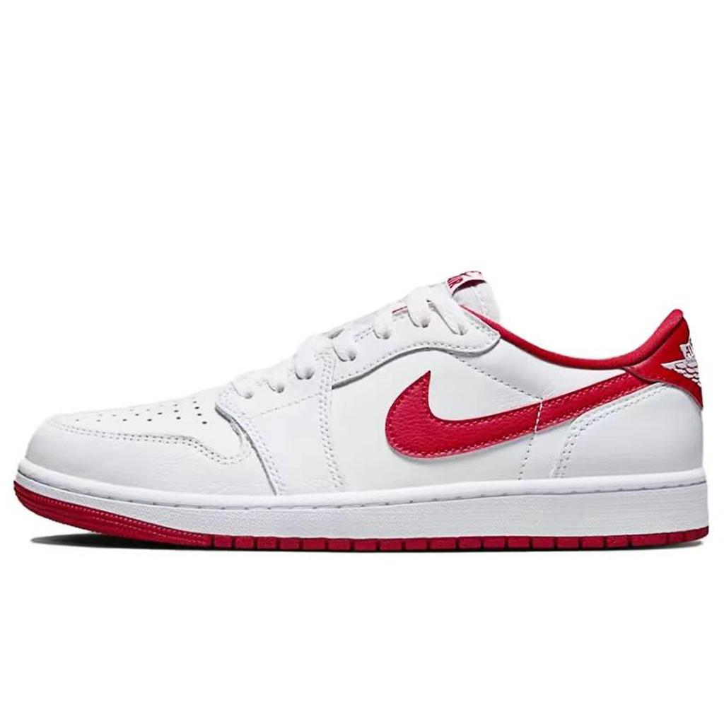 Jordan Air Jordan 1 Slip Resistant Low top Vintage Basketball Shoes Unisex Red CZ0790-161(Team734-)