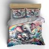 Colorful Elephant Family Decor Set Multiple Sizes Kid'S And Adults' Bedroom Exquisite 3Pc Bedding Set, Gift
