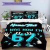 3PC Custom Name Anniversary Celebration Bedding Set Printed Bedding Set Duvet Cover Closure Includes 1 Duvet Cover & 163 Pillowcases for Bedroom