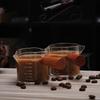 Clear Triple Pitcher Milk Cup V-Shaped Mouth Glass Espresso Cups  Espresso