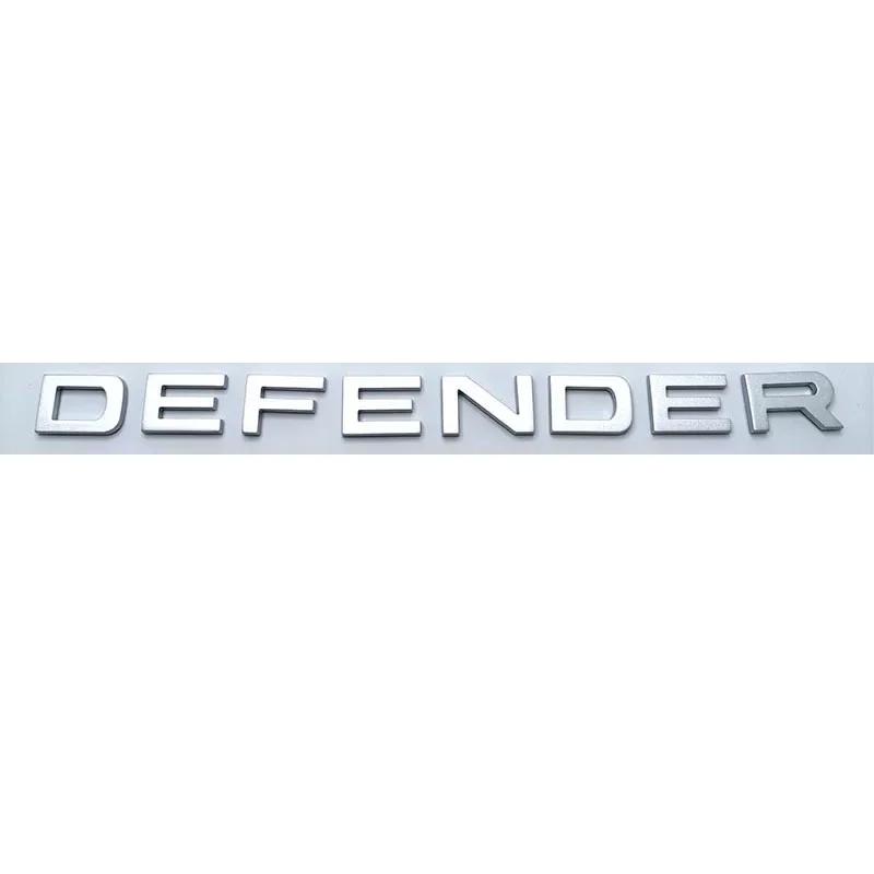 CSU3 1pc 3D ABS Car Decorative Car Stickers Bright black/Silver Defender Back Door Letter Logo Badge Accessories