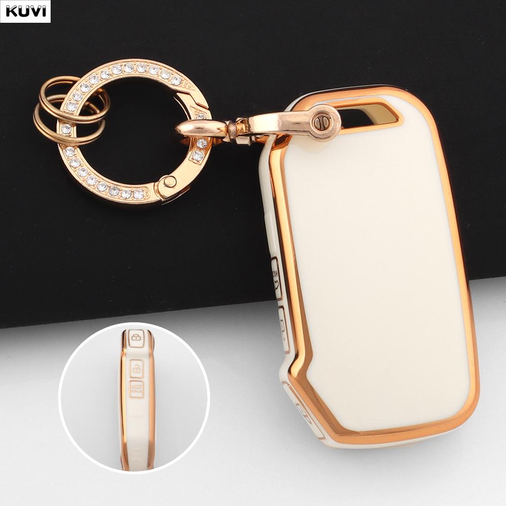 New Tpu Car Smart Key Case Cover For Kia Sportage R Gt Stinger Sorento Ceed Cerato Forte Niro Soul Telluride Protector Keyless