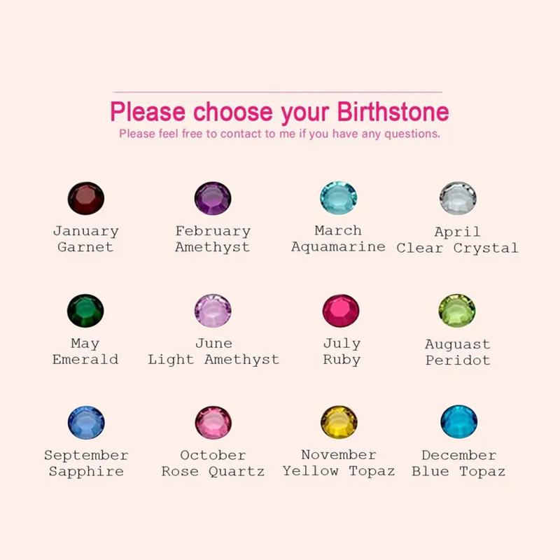 DHQH Personalized Photo Birthday Stone Photo Projection Necklace Customized Picture Birthday Stone Projection Pendant Gift