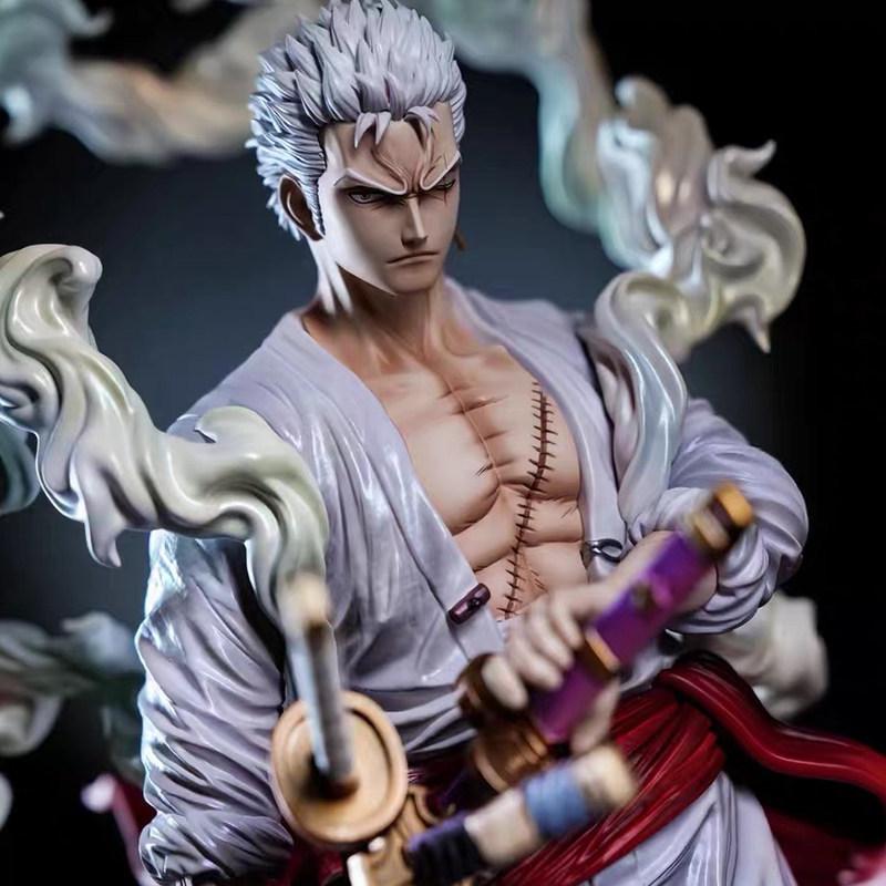 Latest  Anime Zoro Double Headed Nika Statue Handmade Figurine Model Anime Fashion Play Peripheral Ornaments Gift
