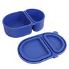 Silicone Lunch Box 240ml 2 Compartments Silicone Snack Container Microwave Dishwasher Safe