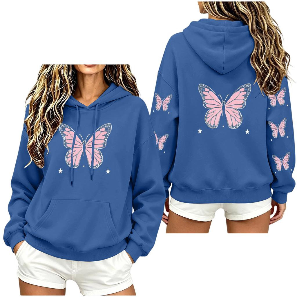 Women's Fashion Hoodie Loose Fit Casual Long Sleeve Sweatshirt Top for Daily Wear