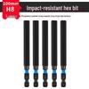 Extended S2 Air Pneumatic Screwdriver Hex Bit Set - Strong Magnetic, Super Hard, Non-slip