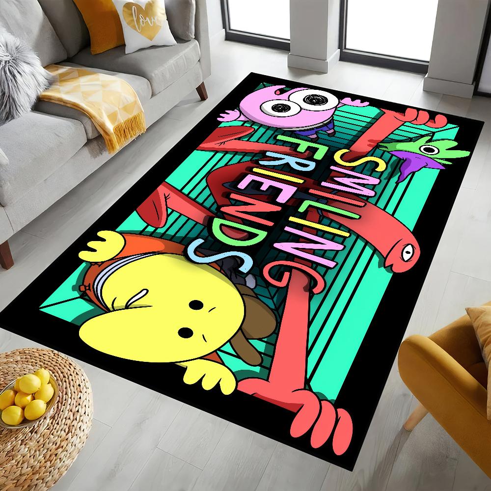 Cartoon Art Anime S-Smiling F-Friends Small Carpet Rug Carpet Home Decor Bedroom Mat Hallway Balcony Entrance Doormat Decoration