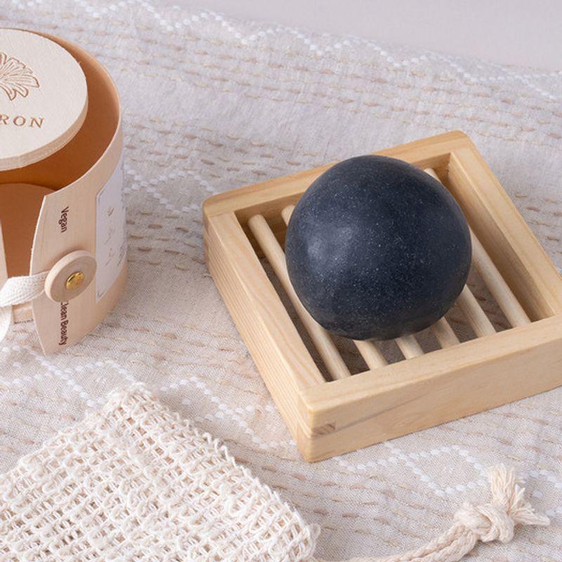 Erigeron Универсальный веганский шампунь-шарик - Черный уголь Black Charcoal_120g