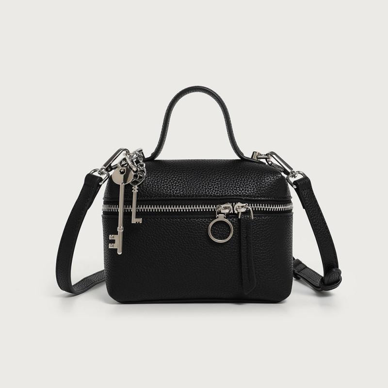 

2025 New Style Exquisite Styling Makeup Box Bag Fashionable One-shoulder Cross-section High-quality Commuter Handbag Women чорний