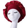 Women Satin Home Hair Shower Cap Comfortable Nightcap Casual Wide-brimmed Sleeping With Elasticated Floppy Band Cap Breathable