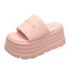 Fashion 8CM Casual Wedge Slippers for Women New Summer Non Slip Platform Sandals Woman Open Toe Comfortable Female Chunky Beach Slippers
