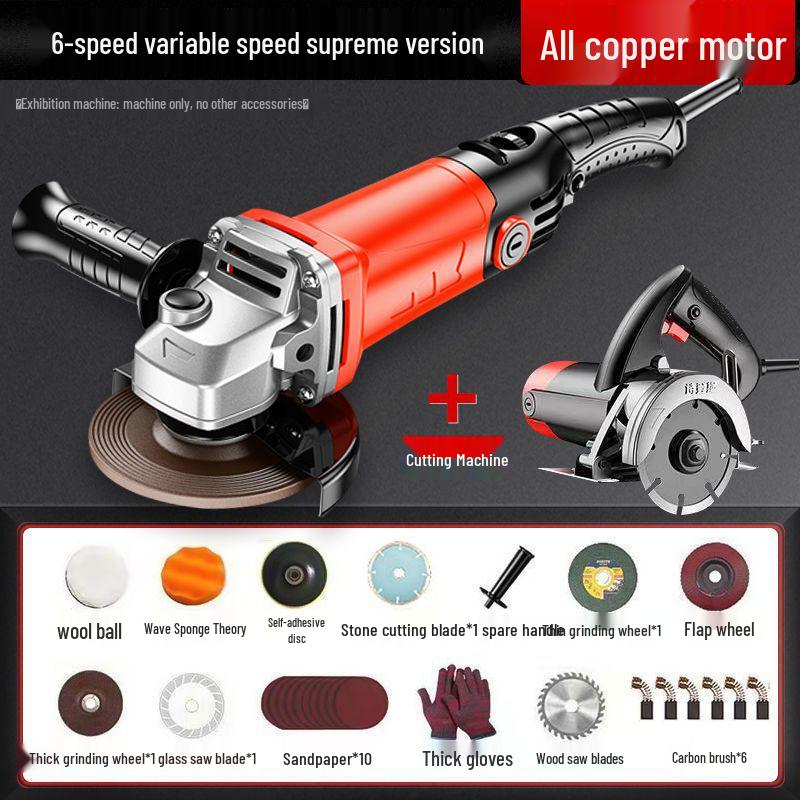 Polizor unghiular mic multifuncțional și polizor - Unealtă portabilă de tăiat și șlefuit cu disc