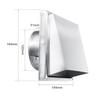 Wall Air Vent Outlet 304 Stainless Steel Metal Cover Exhaust Grille 125mm/150mm Adjustable Air Valve For Bathroom Kitchen Office
