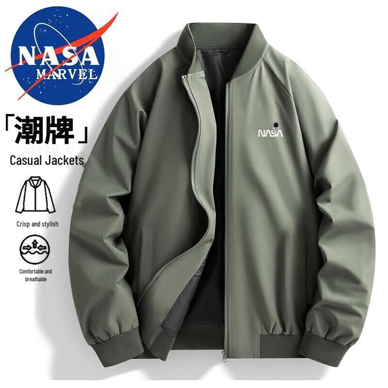 

NASA MARVEL Men s Casual Stand Collar Baseball Jacket 2XL