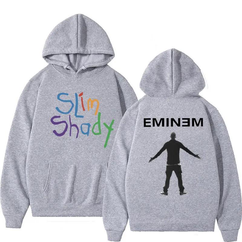 Rapper Eminem Slim Shady Fashion Hoodie Men Women Hip Hop Style Vintage Style Warm Sweatshirt Oversized Streetwear Male Hoodies