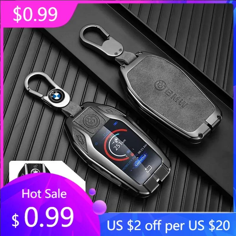BAFX8 2025 Zinc Alloy Car Key Case Cover Fob For BMW 5 7 Series G12 G11 G30 G32 G31 I8 I12 I15 G01 X3 G02 X4 G05 X5 G07 X7 Leather