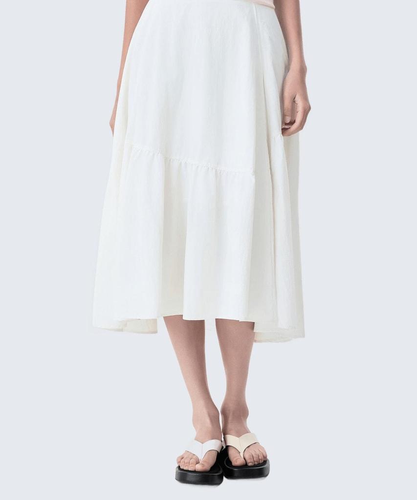 MIXXO Asymmetrical Flare Long Skirt_Miwwhg702G