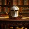 Silver Barbuda Helmet with Display Stand Authentic Medieval Knight Armor Halloween Gift